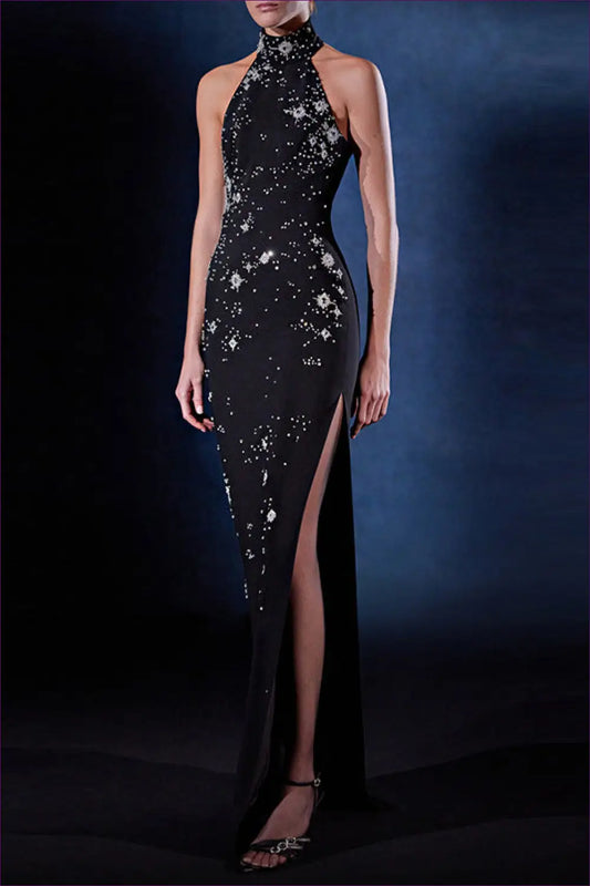 Sequin Maxi Dress with Thigh Split - Understated Glamour - Dresses - Lingerie Hut - All Season • Backless • Cutout