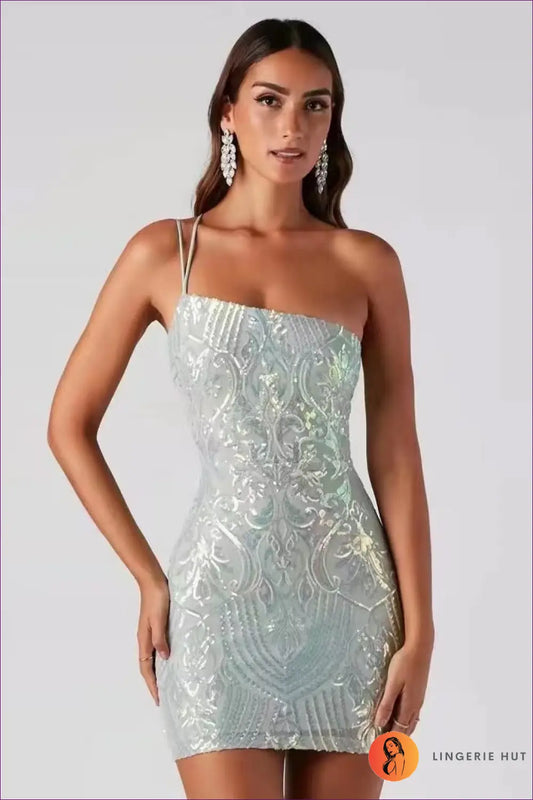 Sequin Mini Bodycon Dress - the one They’ll Ask About - Xs / Green - Dresses - Lingerie Hut - Date Night • Evening Wear