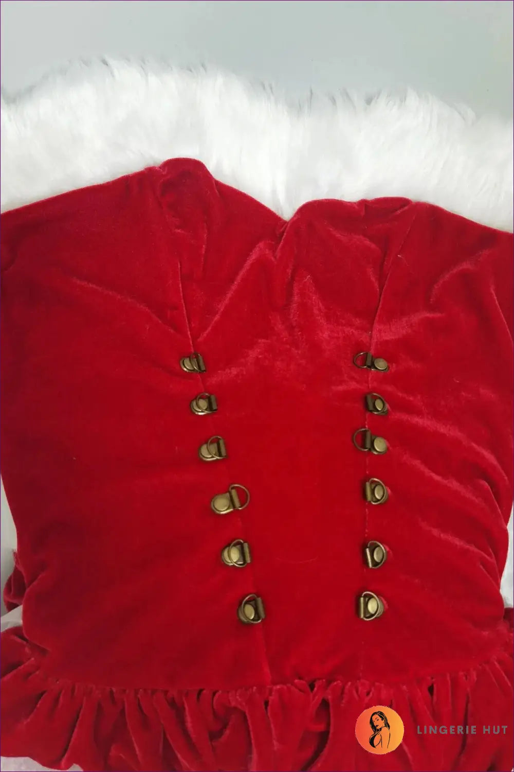 Sequin Santa Costume - Festive Glamour Reimagined - Dresses - Lingerie Hut - Corset • Mini • Party