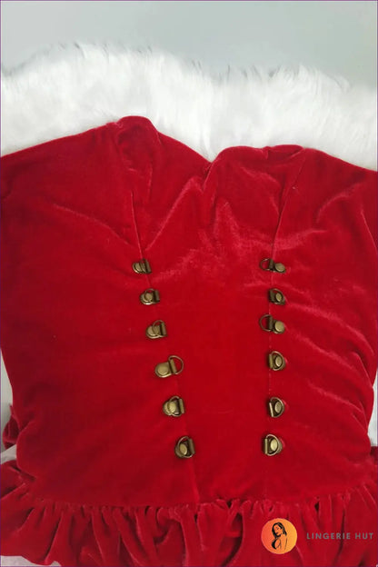 Sequin Santa Costume - Festive Glamour Reimagined - Dresses - Lingerie Hut - Corset • Mini • Party