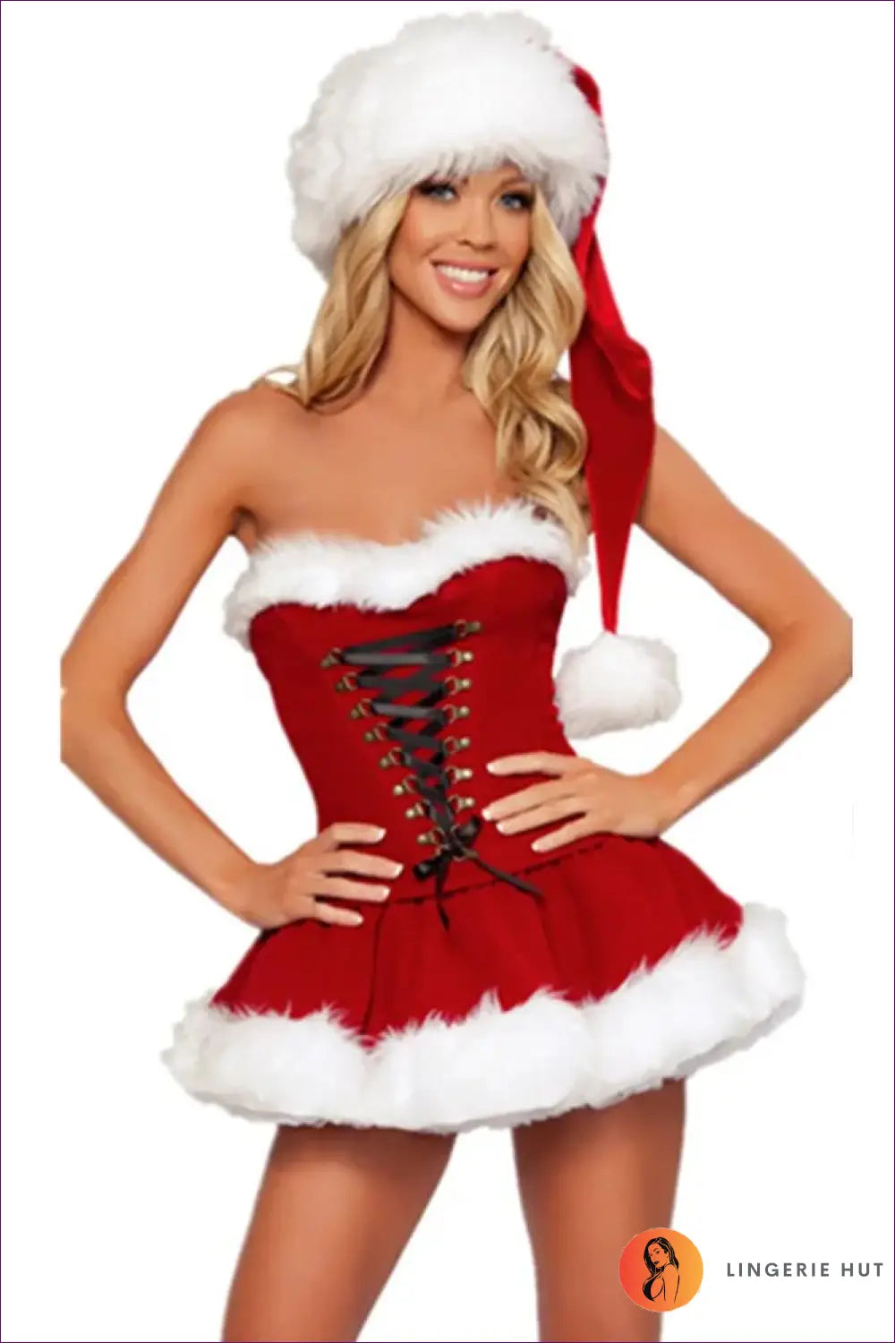 Sequin Santa Costume - Festive Glamour Reimagined - Red / Xs - Dresses - Lingerie Hut - Corset • Mini • Party