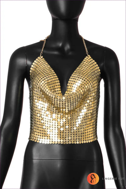 Get Ready To Shine With Our Sequin Sizzle Halter Tank! Perfect For Summer’s Hottest Days And Nights, This Top