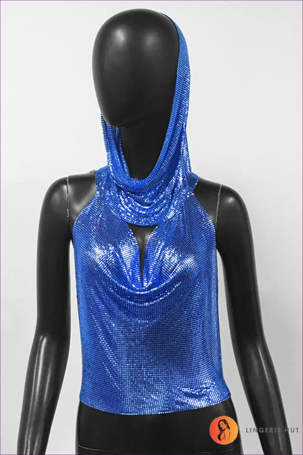 Sparkle In Style With Our Sequin Sling Headscarf Set! a Sexy, Bold Halter Tank Made From Innovative Metal