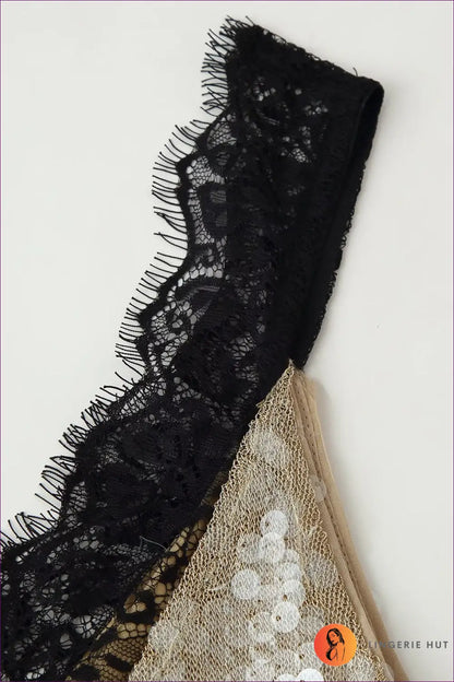 Sequin Midi Slip Dress with Lace Trim - Understated Glamour - Dresses - Lingerie Hut - All Season • Evening Wear