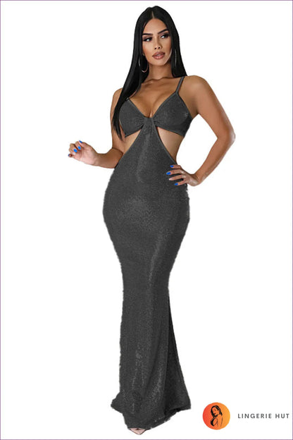 Elevate Your Elegance With Our Sequin V-neck Maxi Dress, a Must-have For Glamorous Affairs. Act Fast - Only