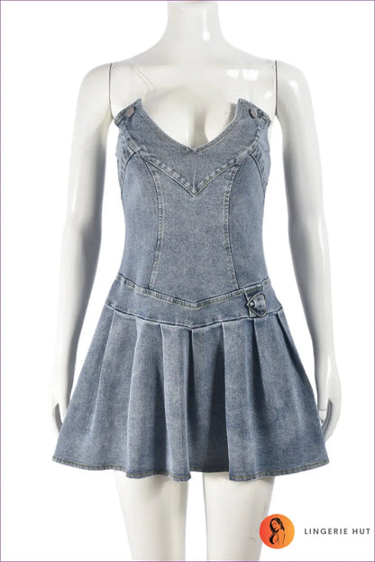 Sexy Denim A-line Dress – Perfect For Party & Club