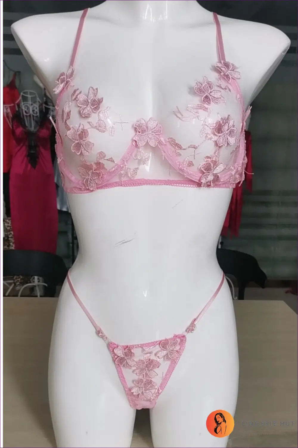 Sexy Floral Lace Lingerie Set - Delicate Seduction for Bra Set, Date Night, Glamour, Lace,