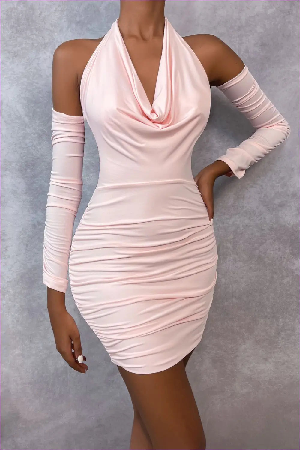 Unleash Your Sexiness And Elegance In Our Halter Backless Swing Collar Dress. Limited Stock - Make a Statement