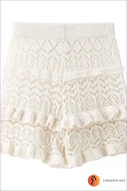 Sexy Knit Crop Top & Shorts Set - Youthful Fun Style For x