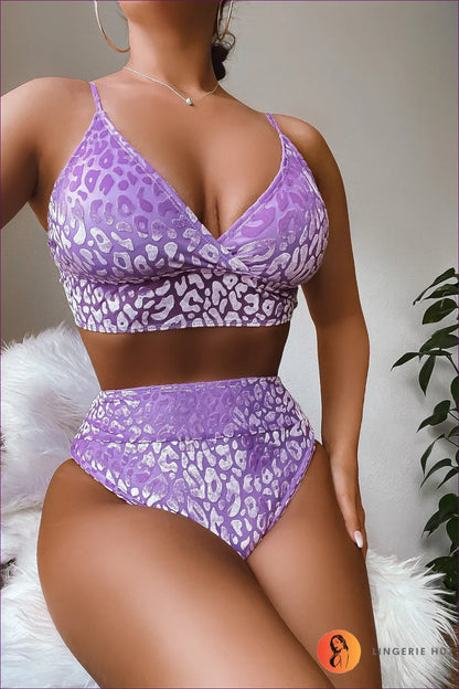Get Ready To Turn Heads In Our Sexy Leopard Print High Waist Swimsuit! Flaunt Your Curves With Tummy Control