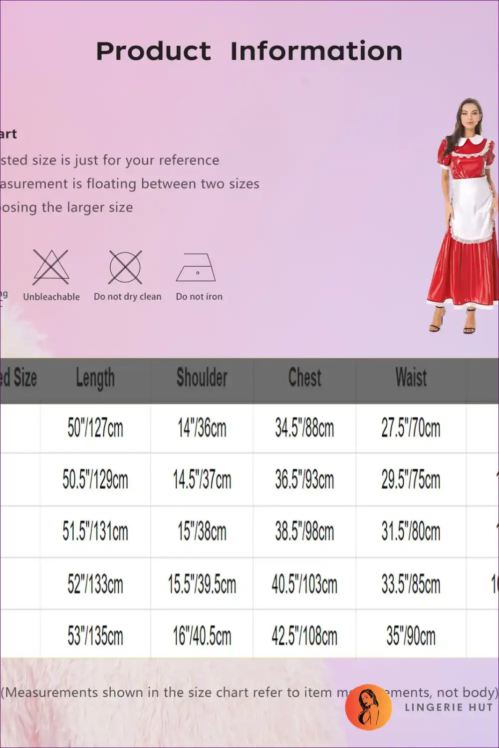 Sexy Maid Costume with Maxi Skirt and Apron - Playful Nostalgia for Clubwear, Costume, Evening Wear,