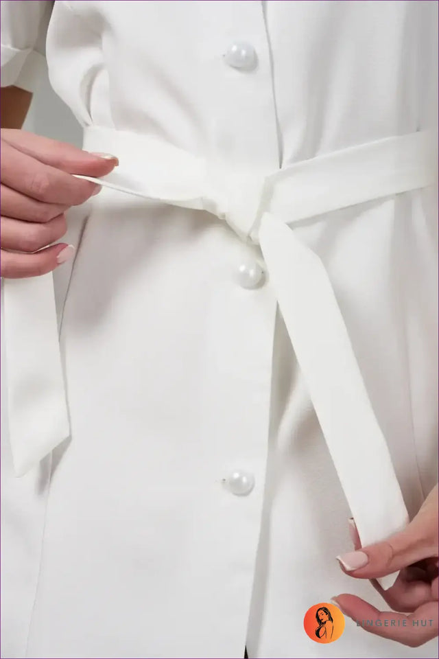 Nurse Costume with Button Front and Belt