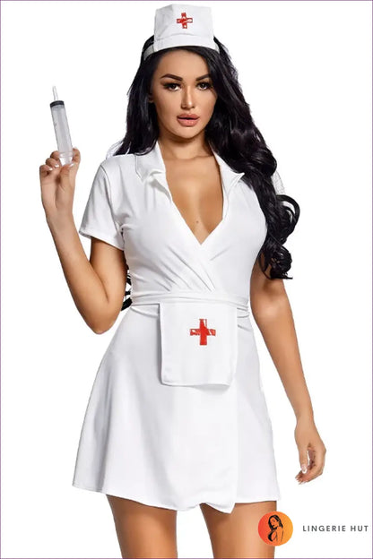 Nurse Costume - Fantasy Roleplay - Halloween • Party • Polyester • Lingerie Hut