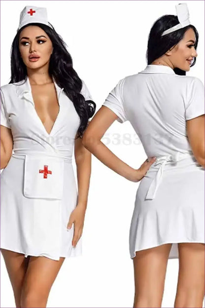 Nurse Costume - Fantasy Roleplay - Halloween • Party • Polyester • Lingerie Hut