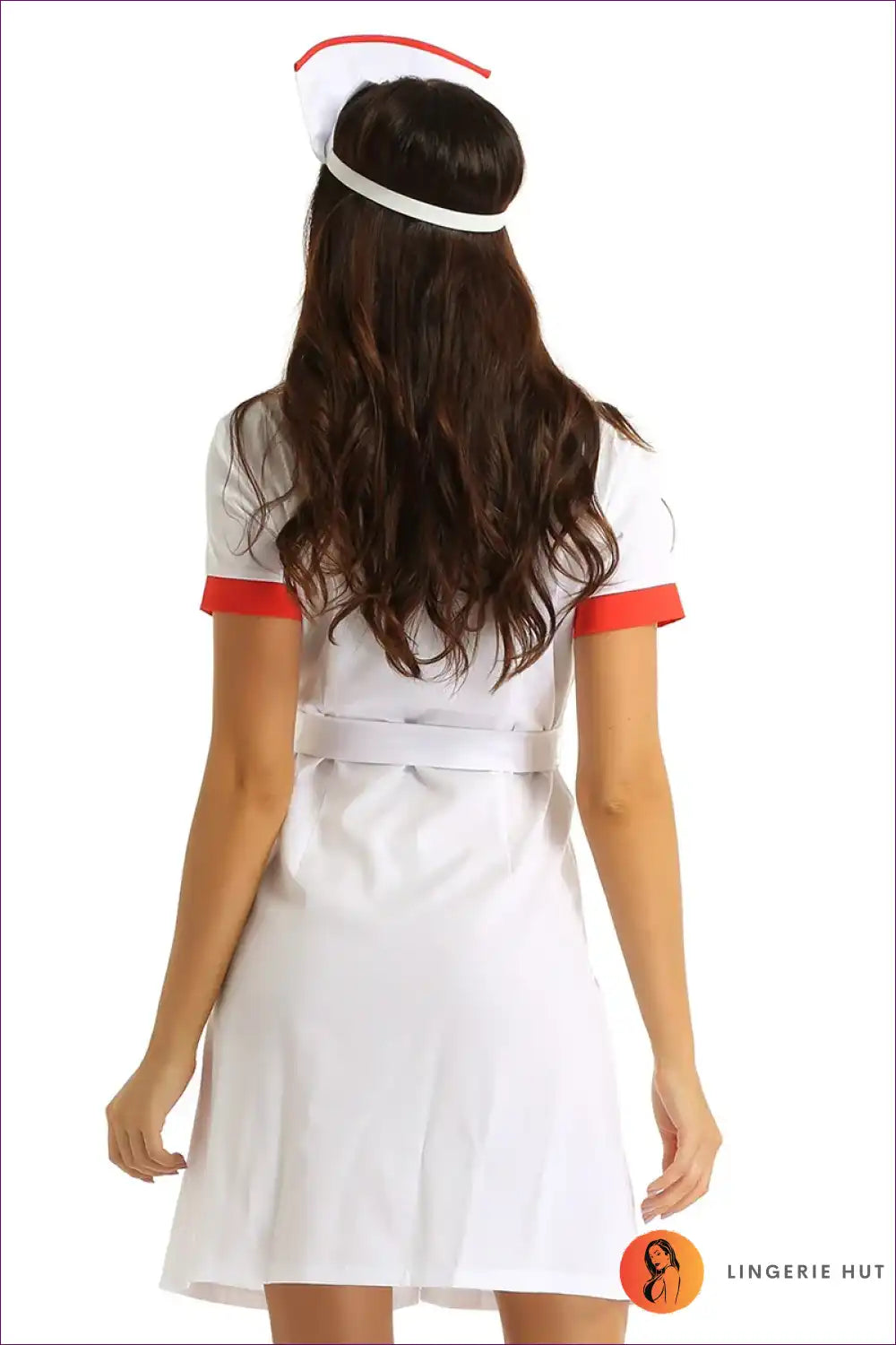 Sexy Nurse Costume with Hat and Belt - Playful Fantasy for Clubwear, Costume, Dresses, Everyday, Halloween