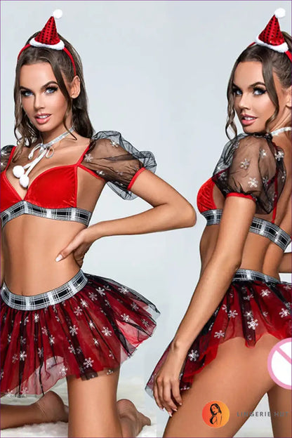 Sexy Nurse Costume with Red Bow Accents - Playful Confidence for Bodycon, Boudoir, Costume, Date Night,