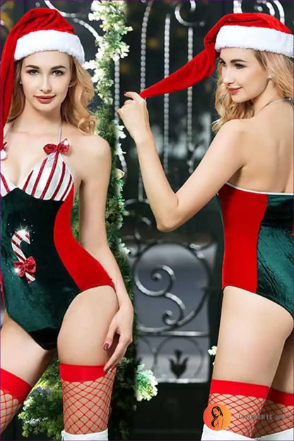 Sexy Nurse Costume with Red Bow Accents - Playful Confidence for Bodycon, Boudoir, Costume, Date Night,