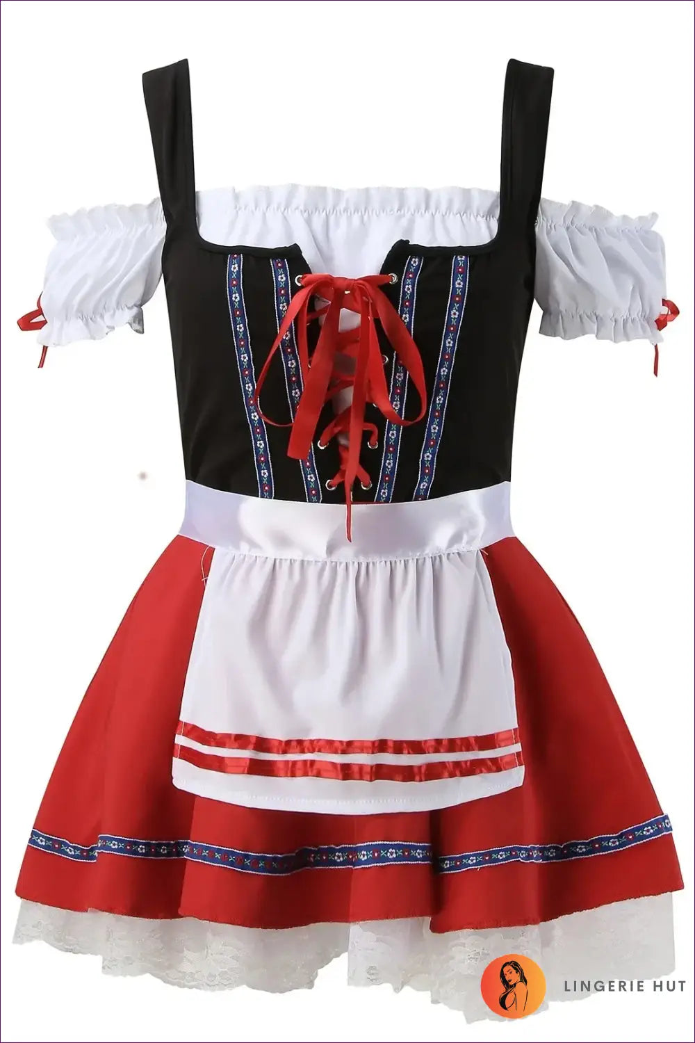 Sexy Oktoberfest Dirndl Costume - Festive Charm For Costume, Maid, Oktoberfest, Theme Parties