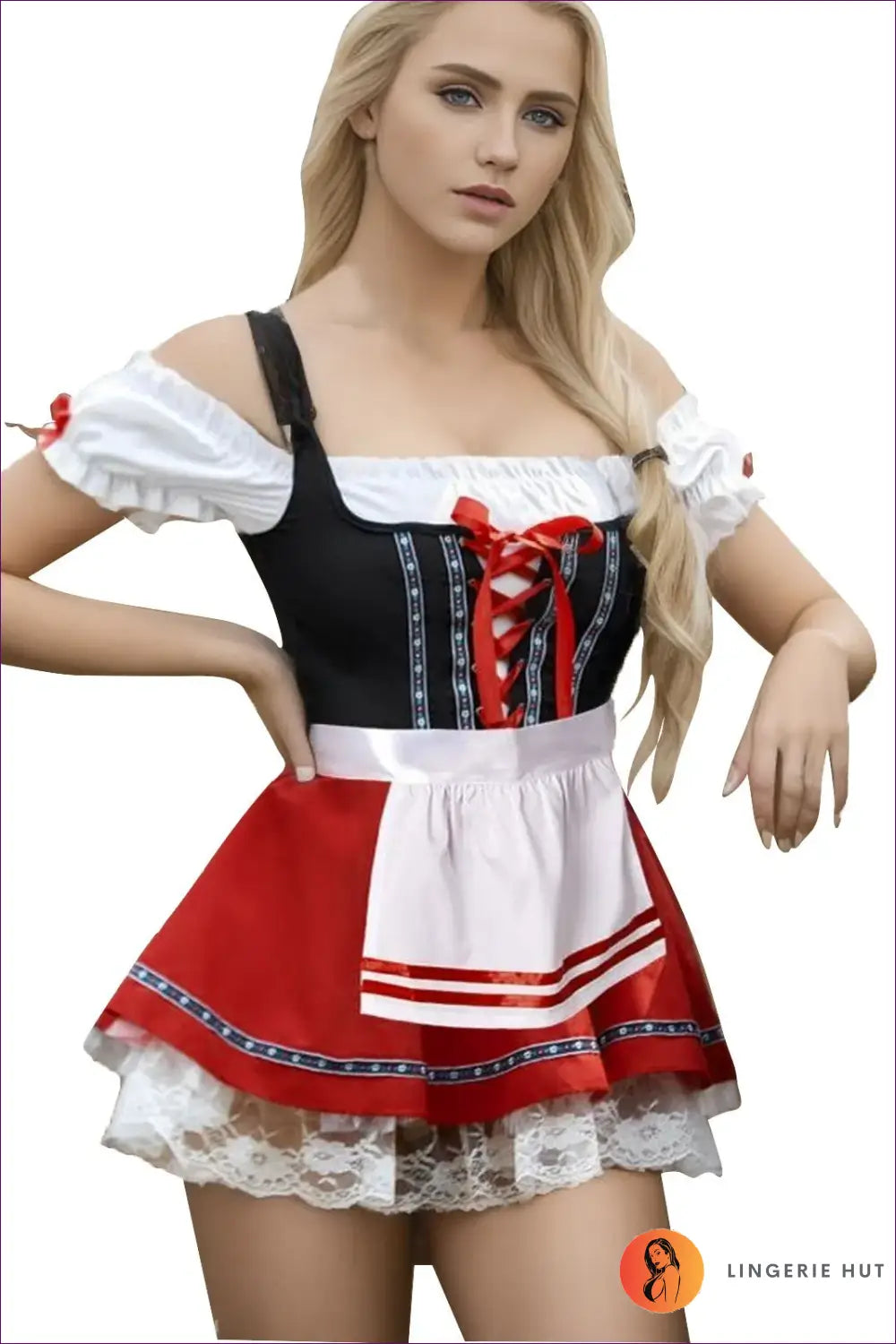 Sexy Oktoberfest Dirndl Costume - Festive Charm For Costume, Maid, Oktoberfest, Theme Parties