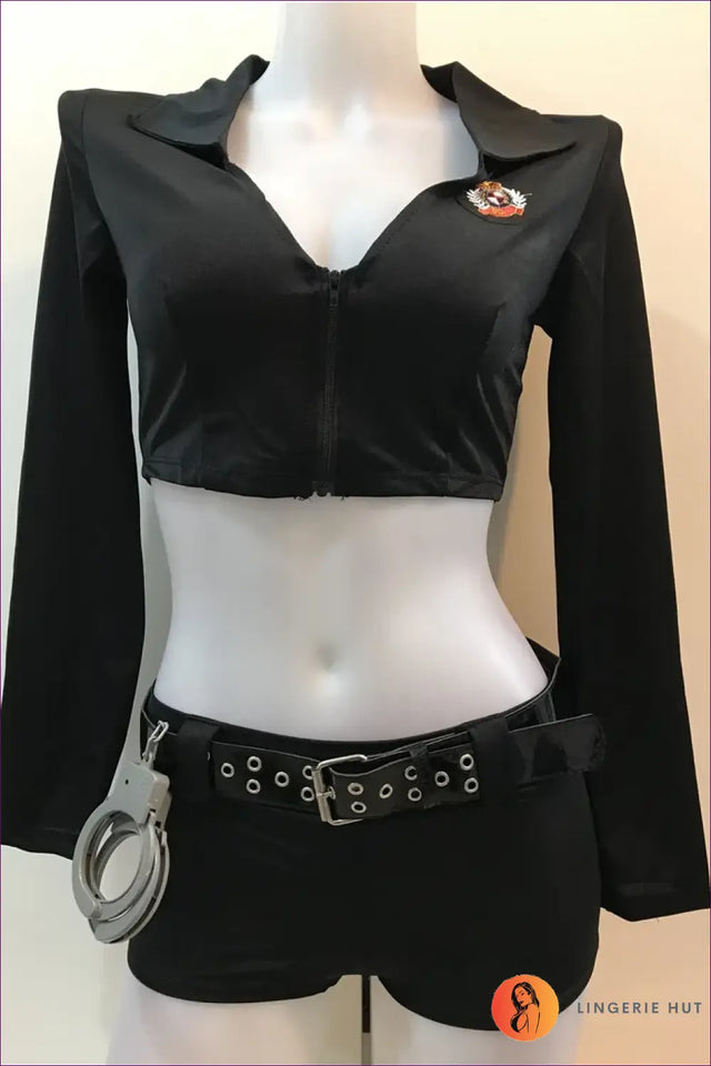 Police Costume Outfit Set with Accessories - Fantasy Roleplay Ready