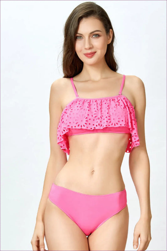 Get Noticed At The Beach In This Smart Sexy Push-up Bikini. Features High-cut Bottoms, Adjustable Straps,