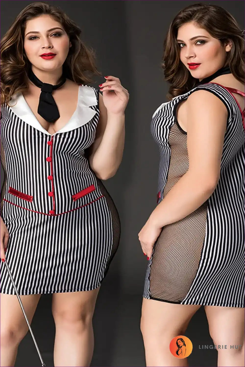 Sexy Sailor Costume with Gold Buttons - Nautical Confidence Mood for Boudoir, Costume, Date Night, Evening