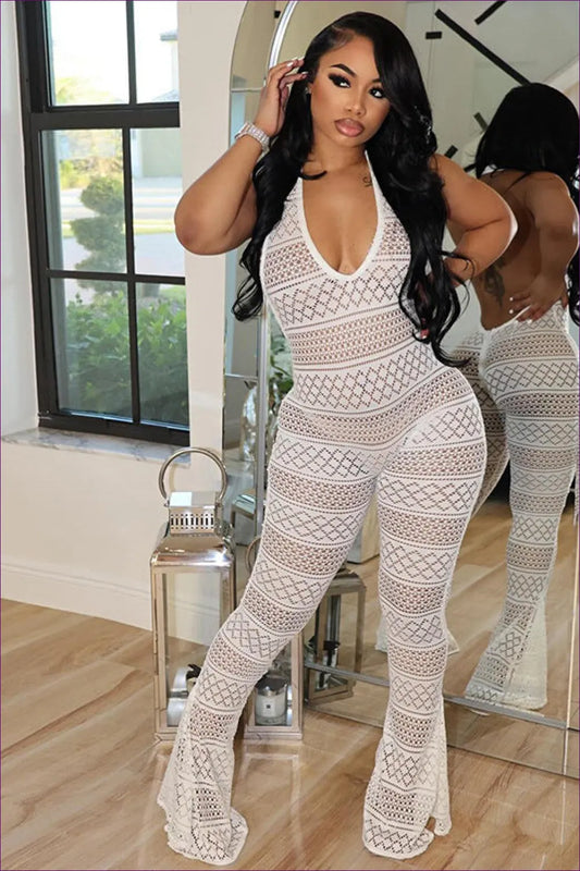 Sexy See-through Lace Jumpsuit - Unleash Your Inner Diva