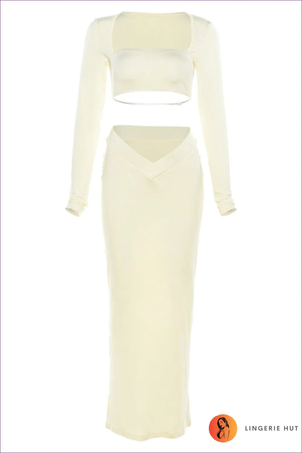 Embrace The Allure Of This Sexy Square Neck Co-ord Set, Featuring a Slim Fit And Stylish Maxi Skirt.
