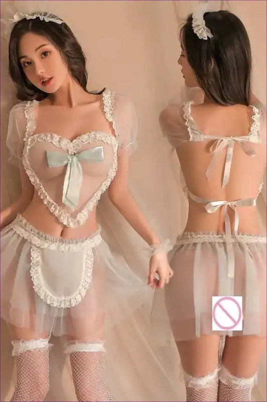Sheer Lace Maid Costume – Flirty Fantasy