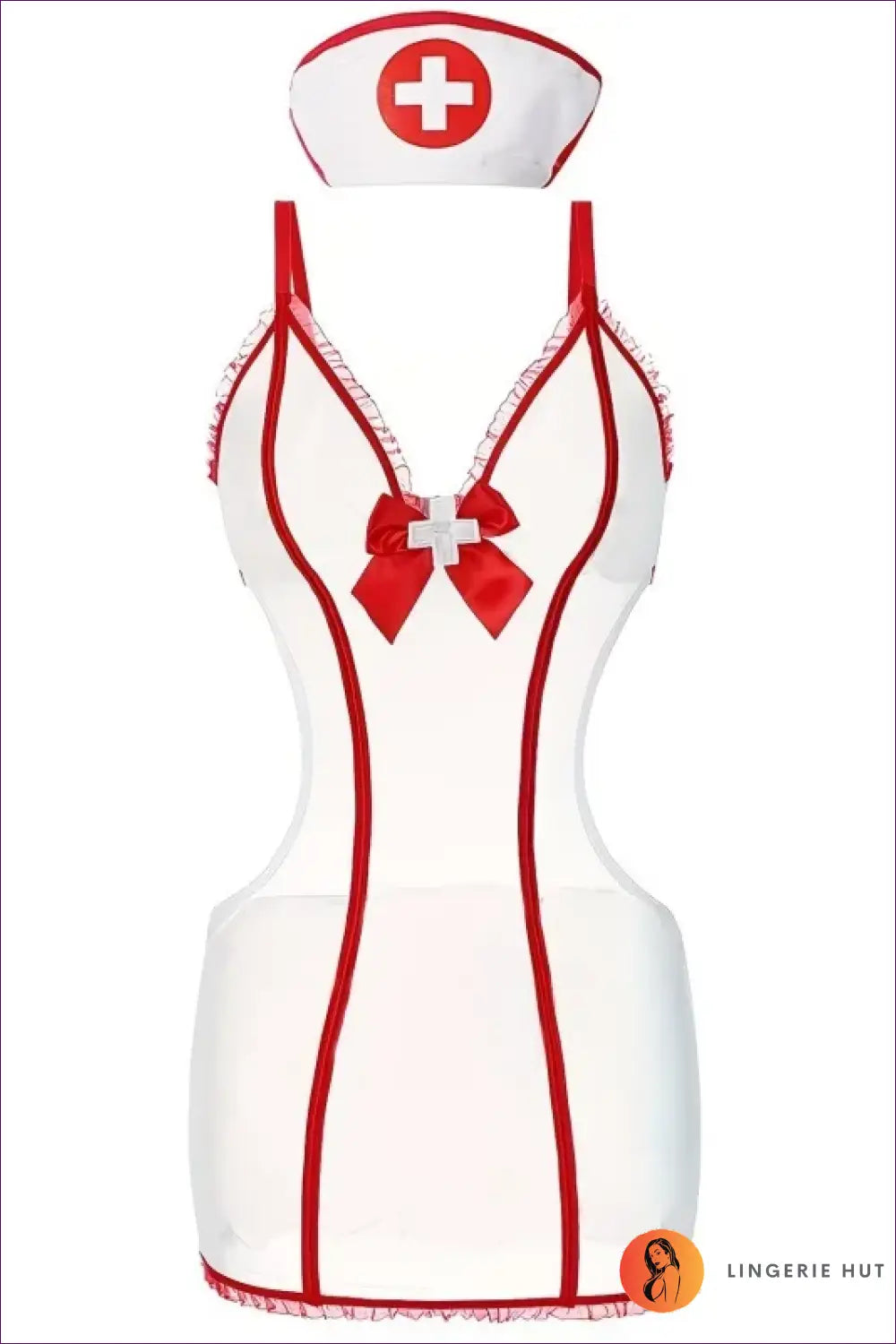 Sheer Mesh Bodysuit Set with Cross Trim Accents - After Hours Tease - Lingerie - just in • Hut