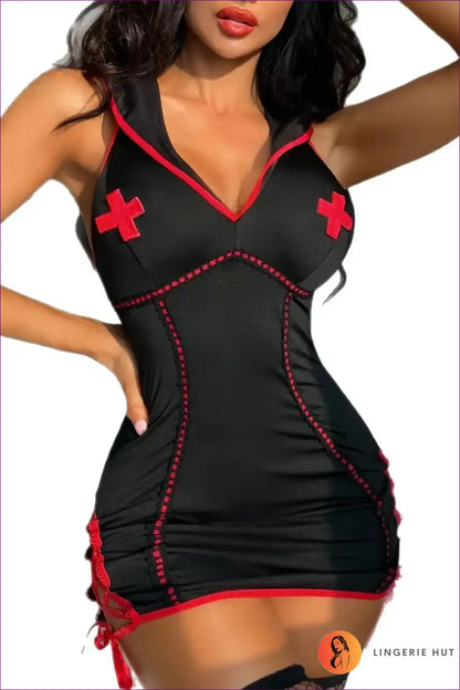 Sheer Mesh Nurse Uniform Dress for After-dark Play Boudoir, Costume, Everyday, just In,