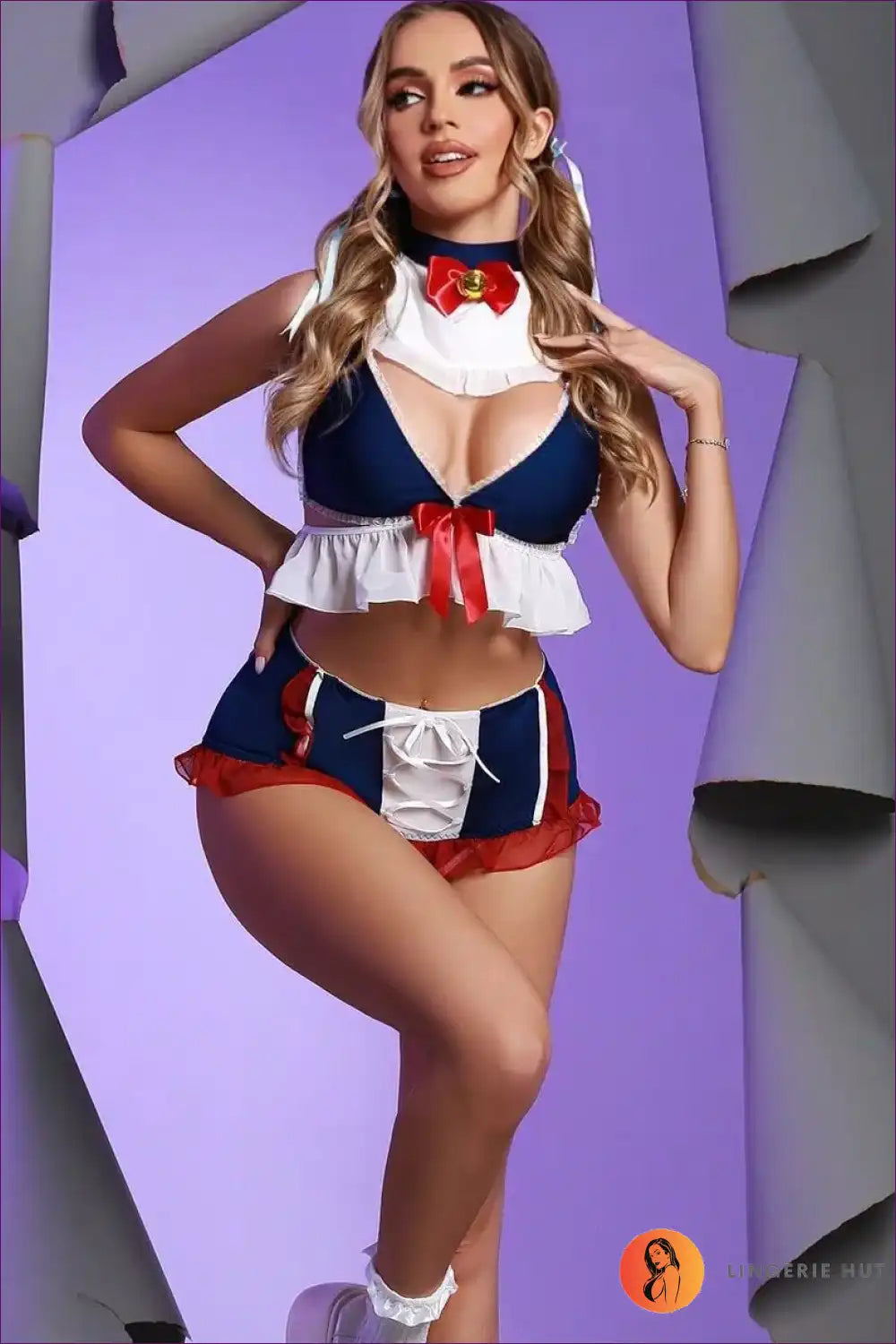 Sheer Mesh Police Dress for Playful Cosplay Evenings Costume, just In, Mesh, Mini, Party