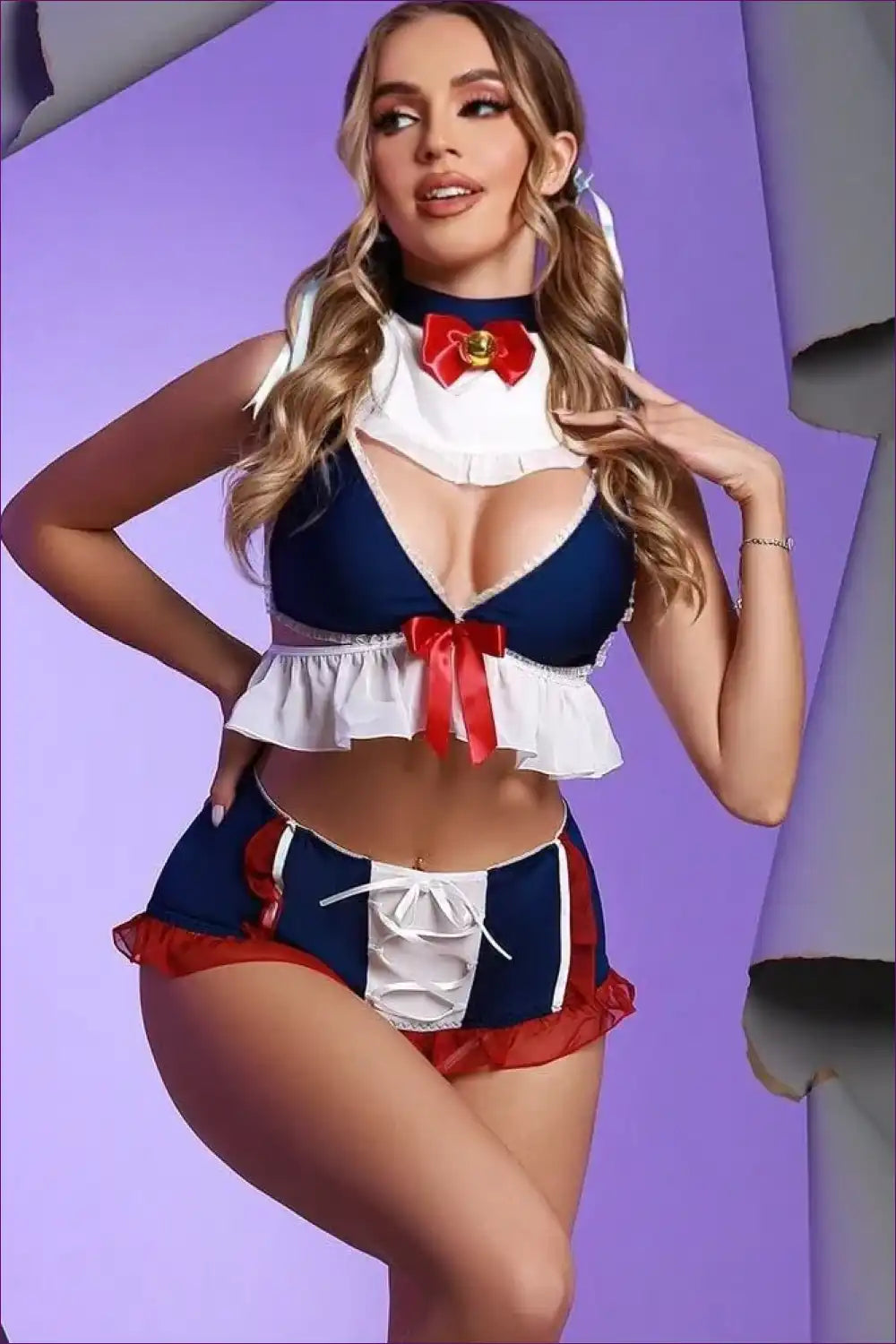 Sheer Mesh Police Dress for Playful Cosplay Evenings Costume, just In, Mesh, Mini, Party