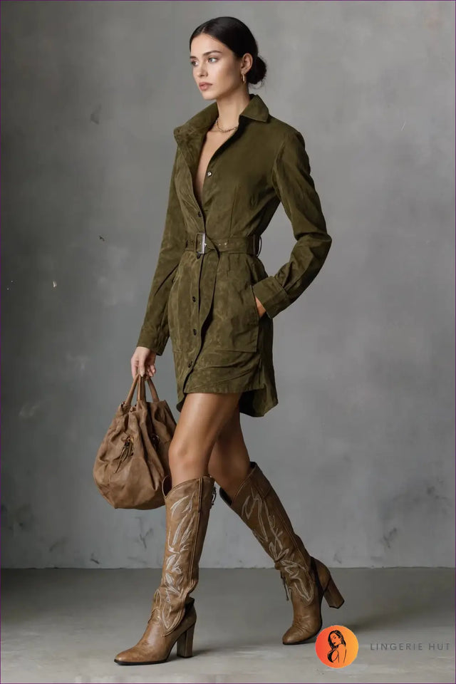 Shirt Dress with Belt Detail - Day-to-Dinner Confidence