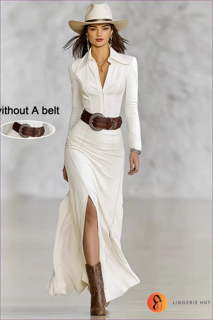 Shirt Dress with Button Front Detail - Effortless Grace - s / White - Casual • Cotton • Dresses • Everyday - Lingerie