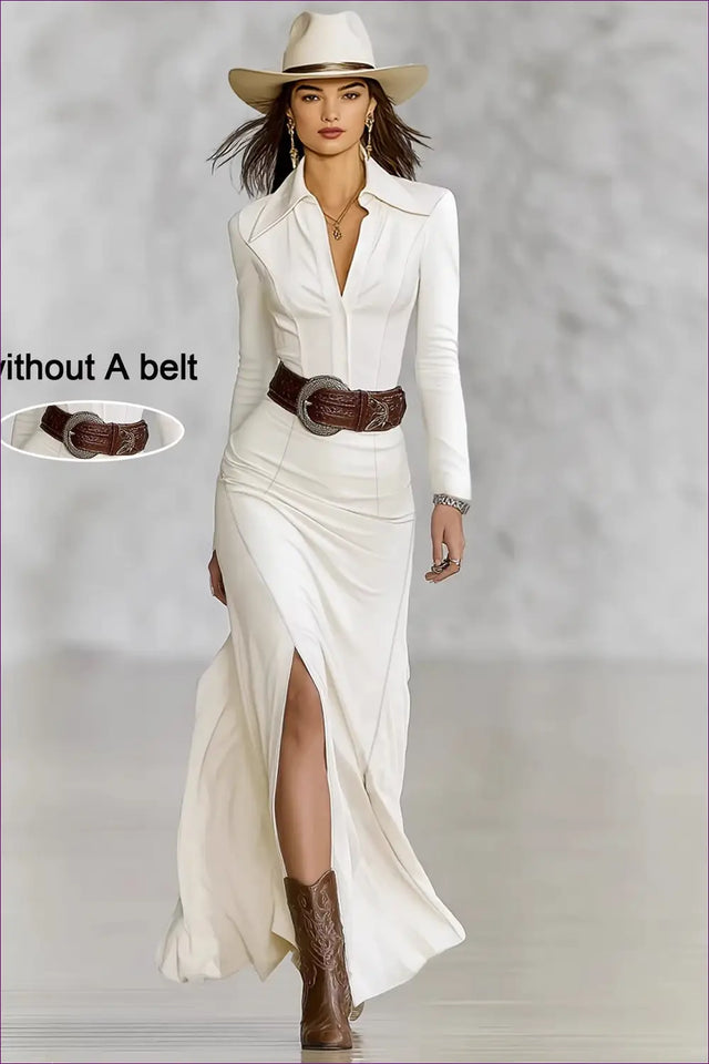 Shirt Dress with Button Front Detail - Effortless Grace