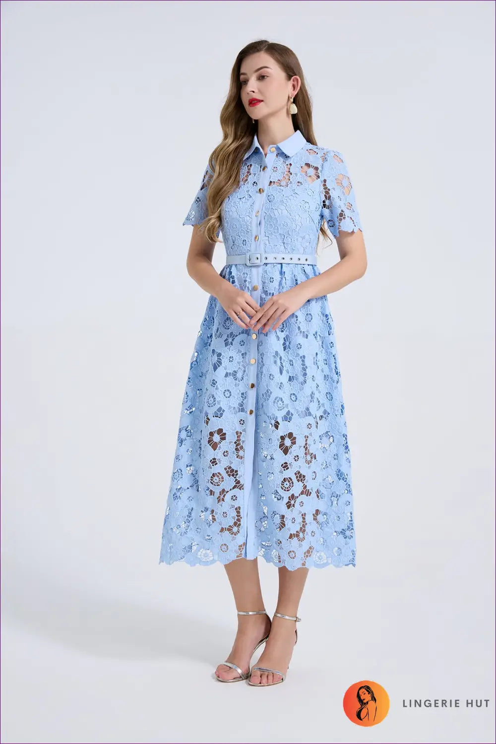 Shirt Dress with Button Front Detail - Sunlit Ease - Boho • Casual • Cotton • Dresses - Lingerie Hut