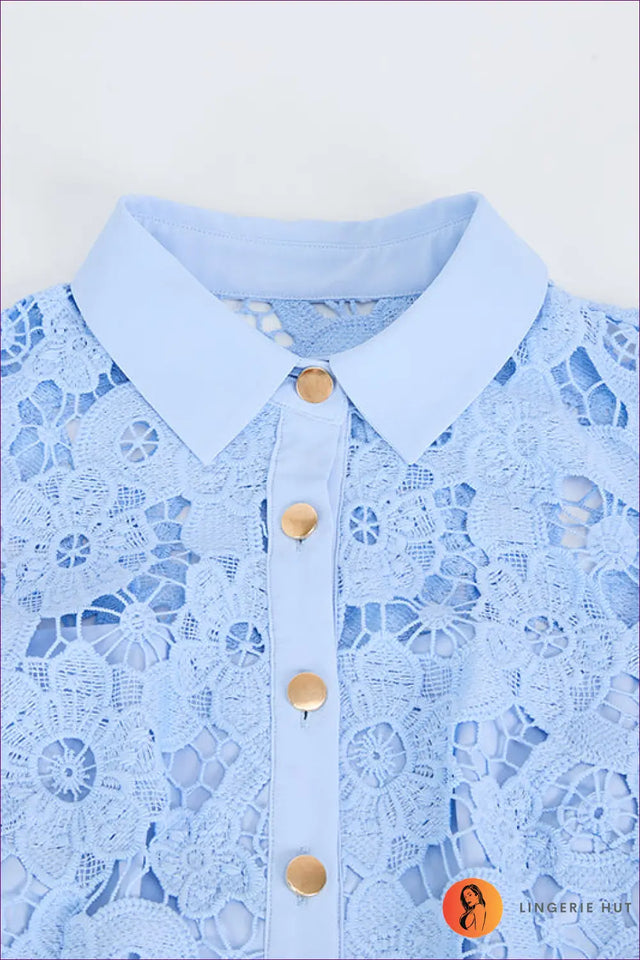 Shirt Dress with Button Front Detail - Sunlit Ease