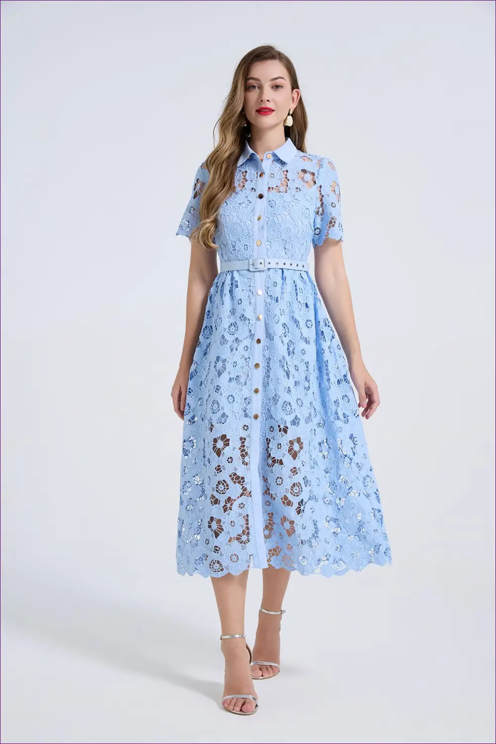 Shirt Dress with Button Front Detail - Sunlit Ease - Boho • Casual • Cotton • Dresses - Lingerie Hut