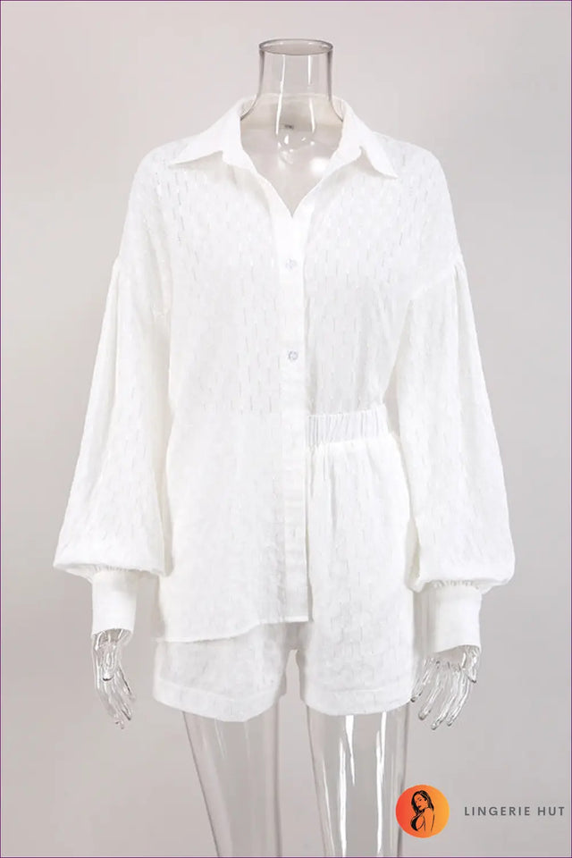 Button Front Pyjama Set - Quiet Confidence