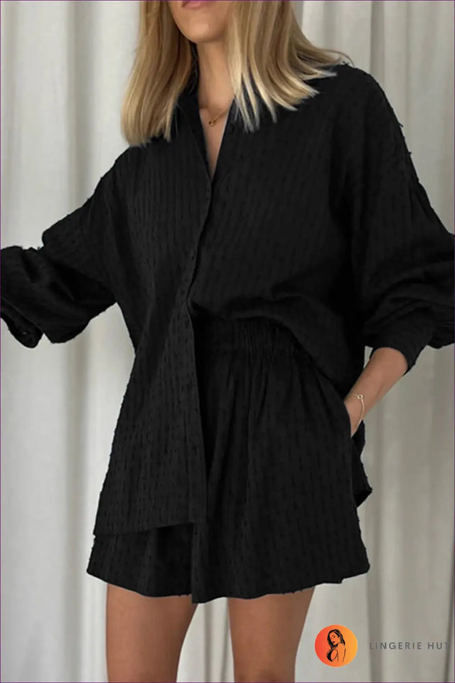 Button Front Pyjama Set - Quiet Confidence