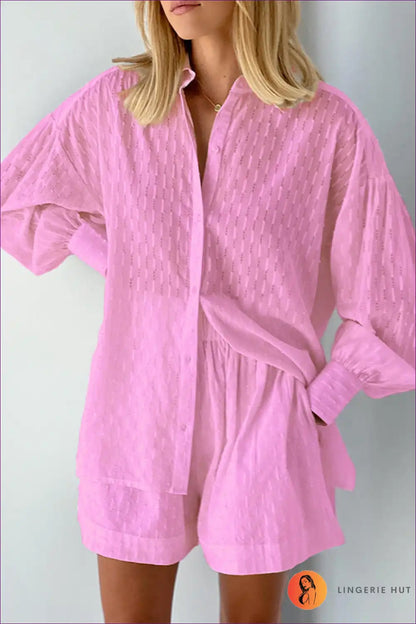 Shirt Dress with Button Front - Effortless Morning Ritual for All Season, Casual, Cotton, Dress, Everyday