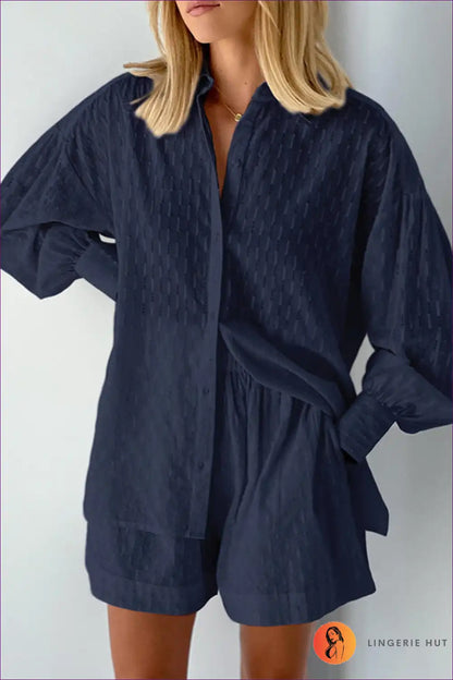 Shirt Dress with Button Front - Effortless Morning Ritual for All Season, Casual, Cotton, Dress, Everyday