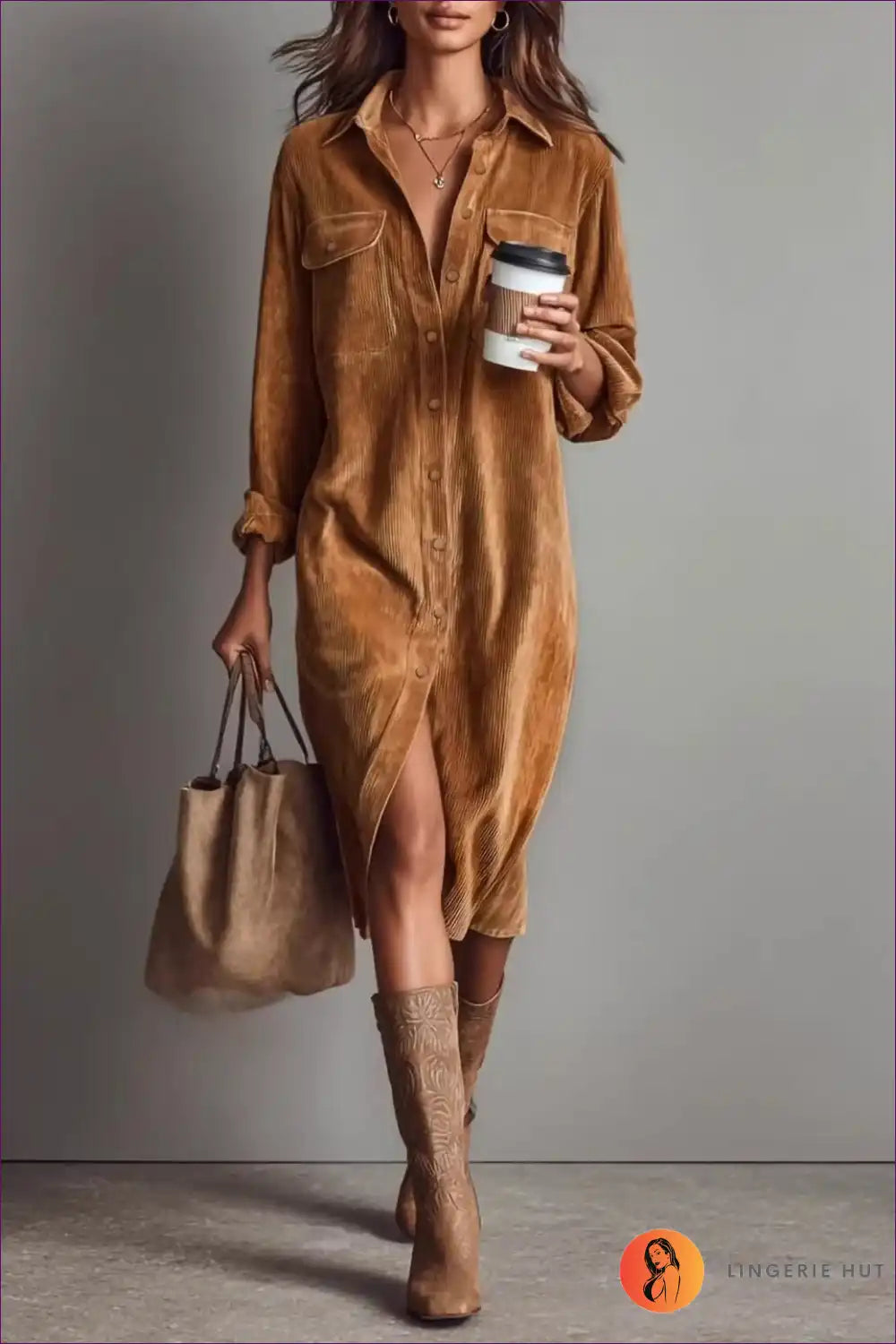 Shirt Dress with Button Front - Weekend Wanderer for A-line, All Season, Autumn, Casual,