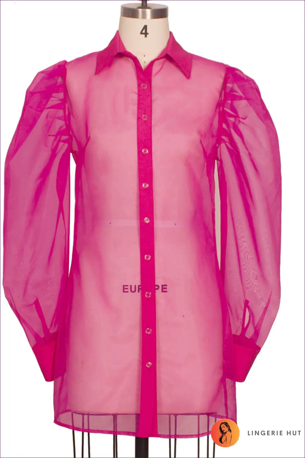 Puff Sleeve Shirt Dress - Understated Drama - m / Dress - Casual • Chiffon • Clothing • Evening Wear - Lingerie Hut