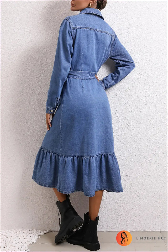 Shirt Dress with Waist Tie - Modern Everyday Authority