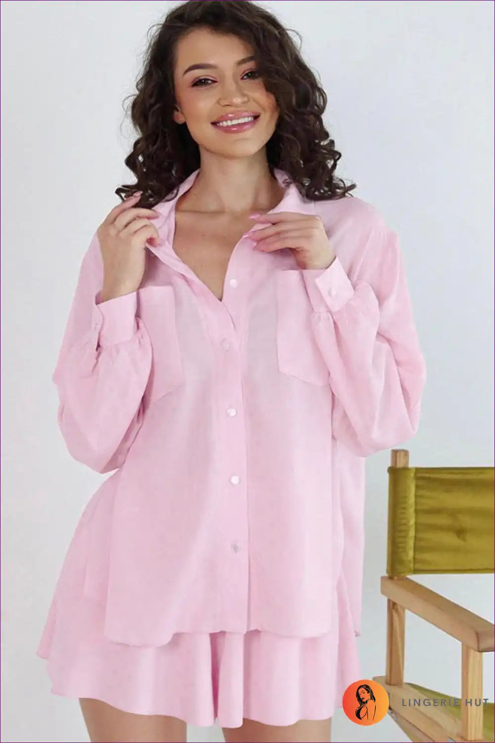 Shirt Set with Oversized Fit - Borrowed Style for All Season, Casual, co Ord, Everyday,