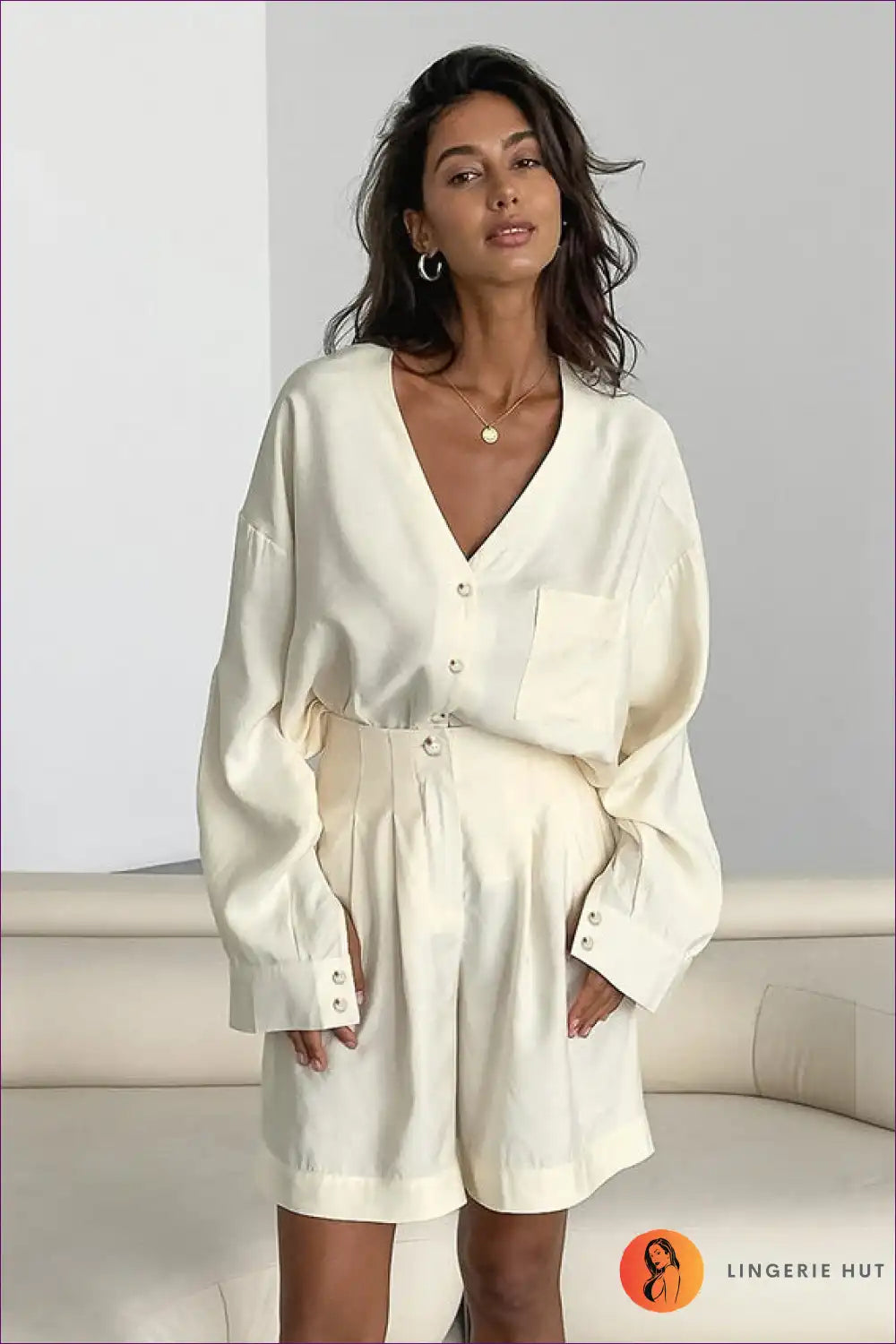 Shirt Set with Tailored Shorts - Weekend Sophistication for All Season, Casual, co Ord, Cotton, Everyday