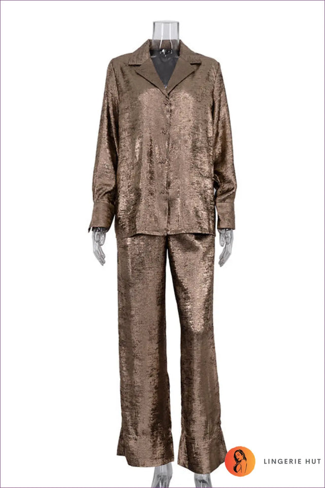 Shirt & Wide-Leg Trouser Co Ord - Effortless Elegance