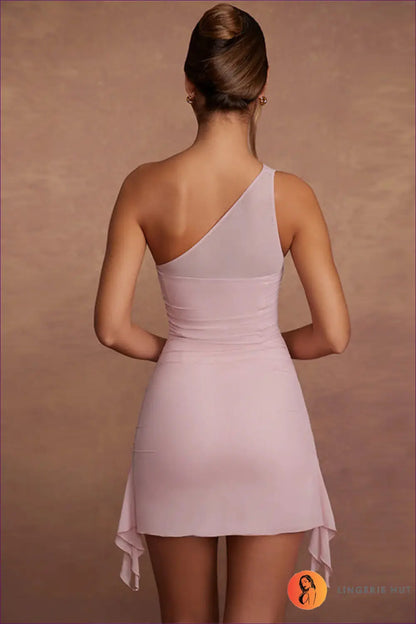 One Shoulder Bodycon Mini Dress - not your Basic Party - Dresses - Clothing • Date Night • Glamour - Lingerie Hut